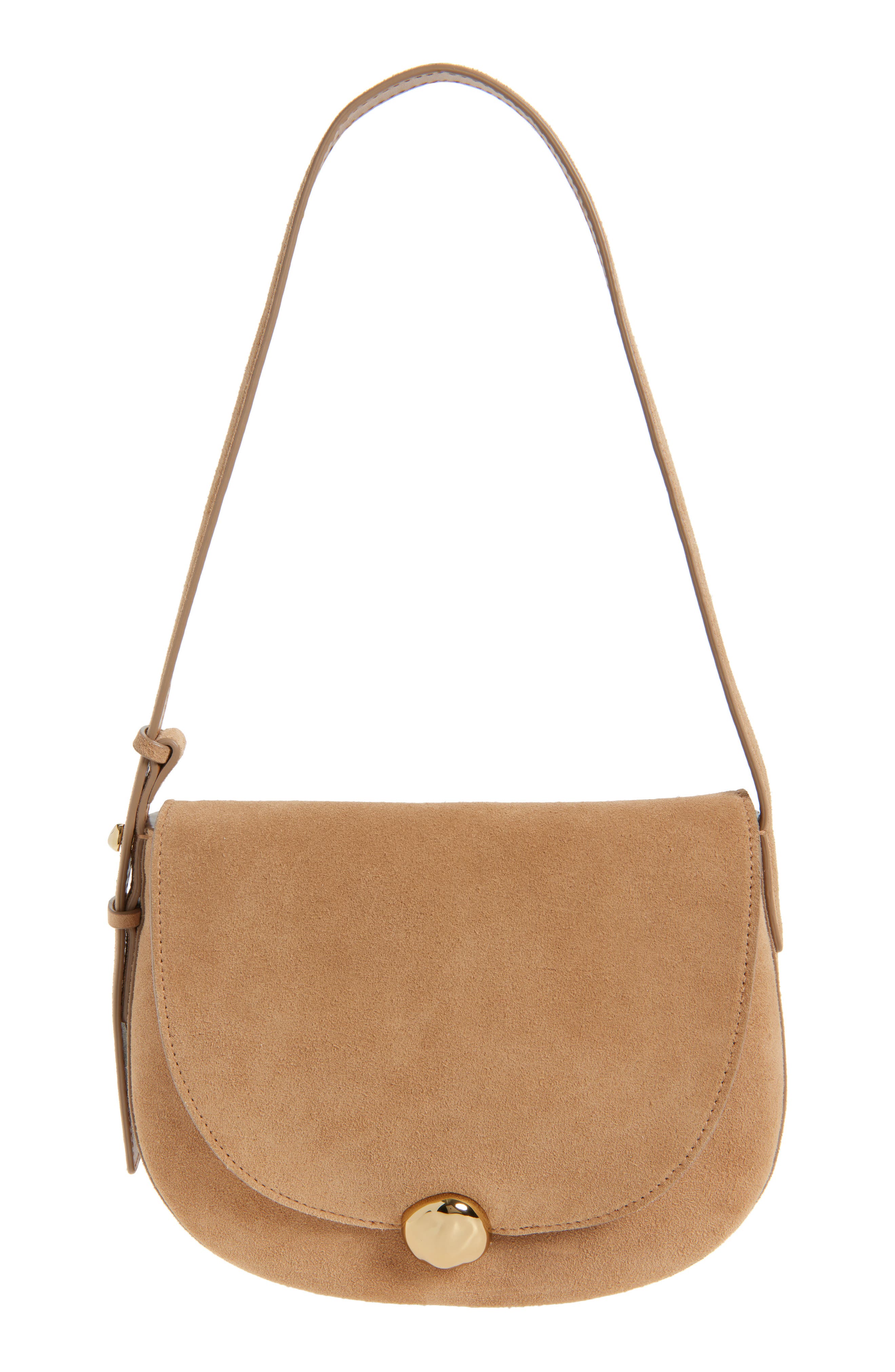 Madewell The Dakota Suede Saddle Bag, Main, color, 