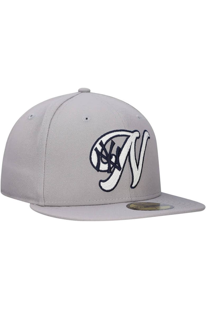 Men's New Era Gray New York Yankees  Duo Logo 2.0 59FIFTY Fitted Hat, Alternate, color, Gray