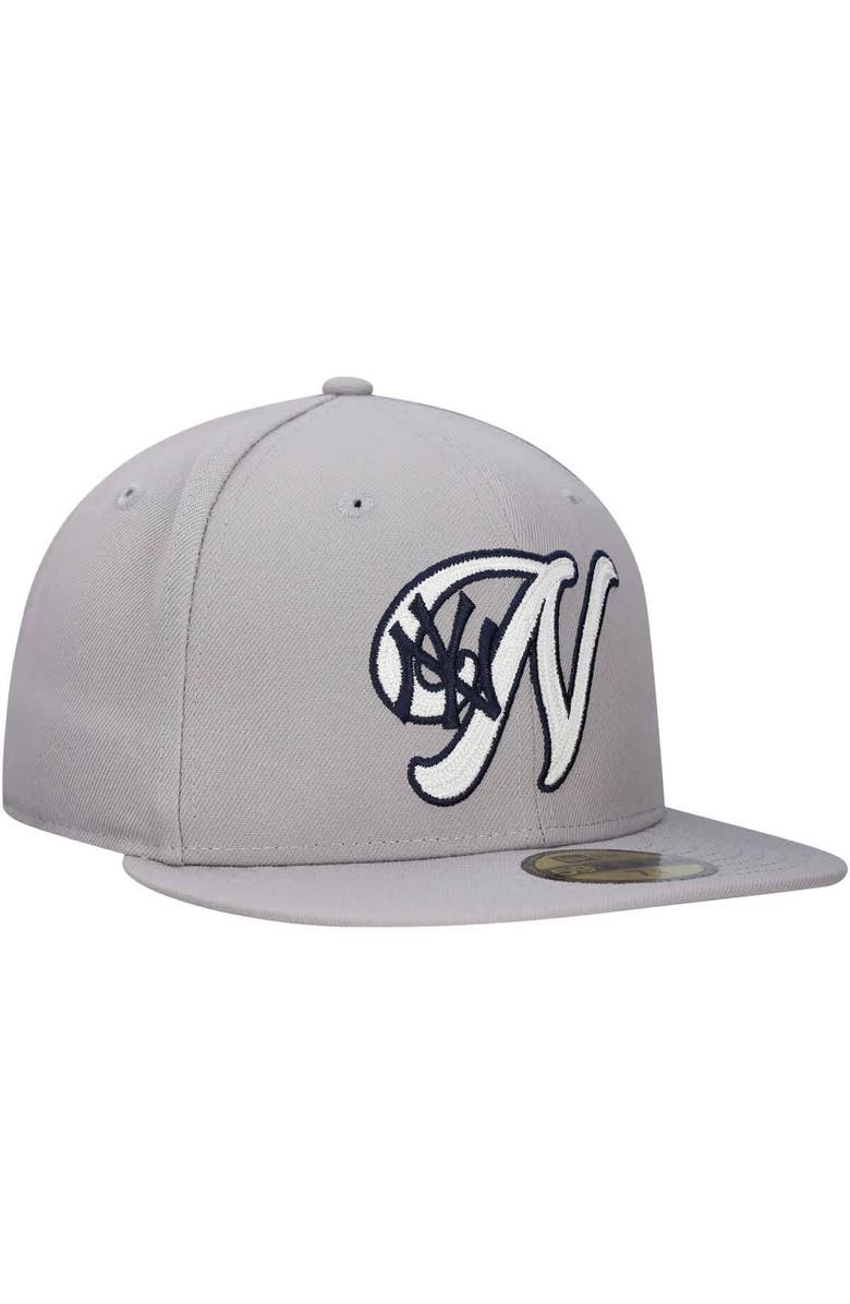 New Era Men's New Era Gray New York Yankees Duo Logo 2.0 59FIFTY Fitted Hat, Alternate, color, Gray