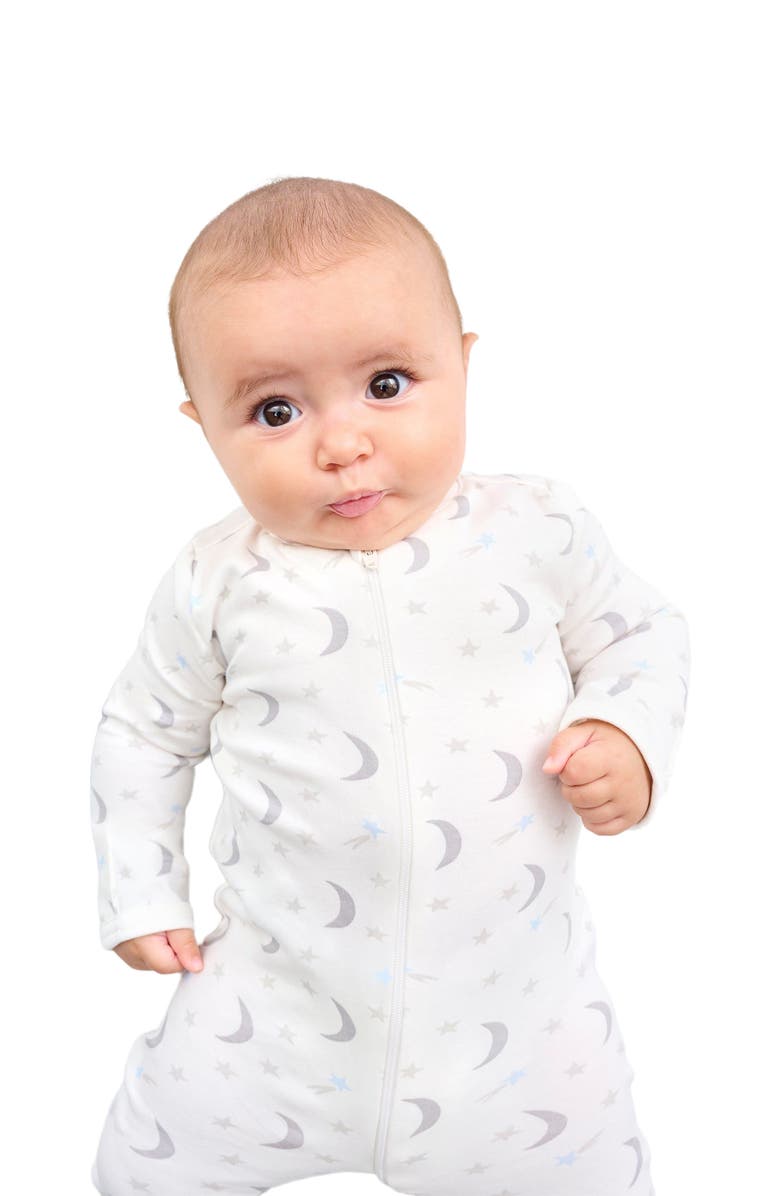 Primary Baby Organic Zip Footie, Alternate, color, 