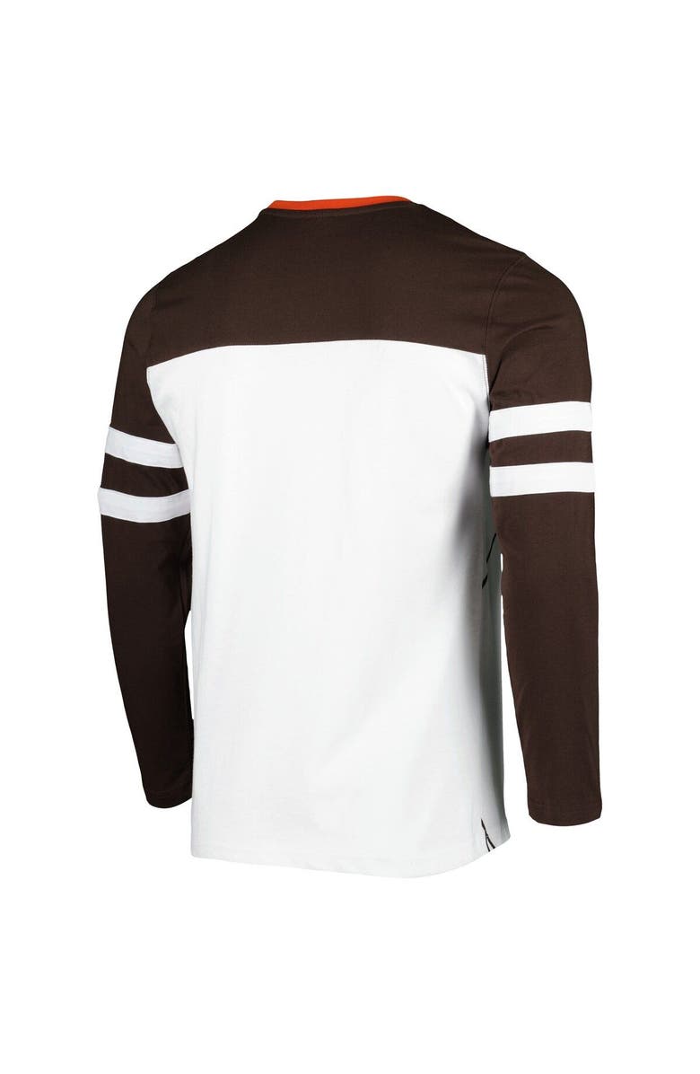 STARTER Men's Starter Brown/White Cleveland Browns Halftime Long Sleeve T-Shirt, Alternate, color, 