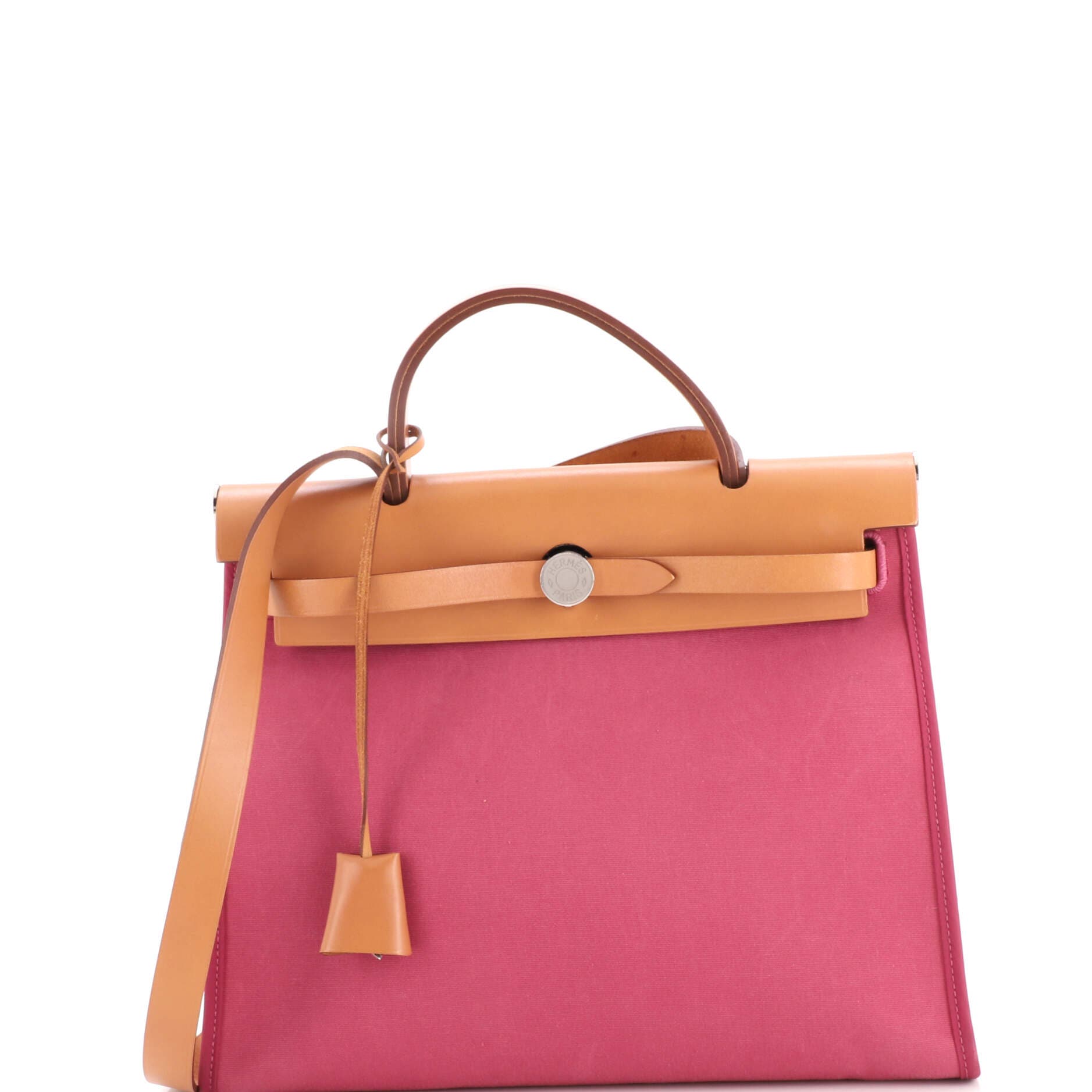 Herbag Zip Leather and Toile 31, Main, color, Pink