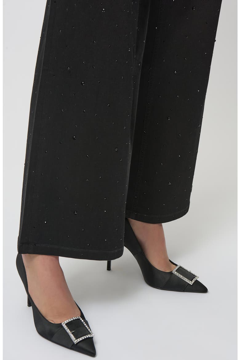 Studded Wide Leg Jeans, Alternate, color, BLACK