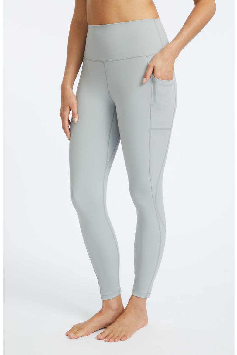 High Waist Side Pocket Leggings, Alternate, color, STONE