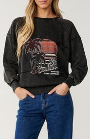 Rip Curl Seeker Raglan Logo Graphic Sweatshirt