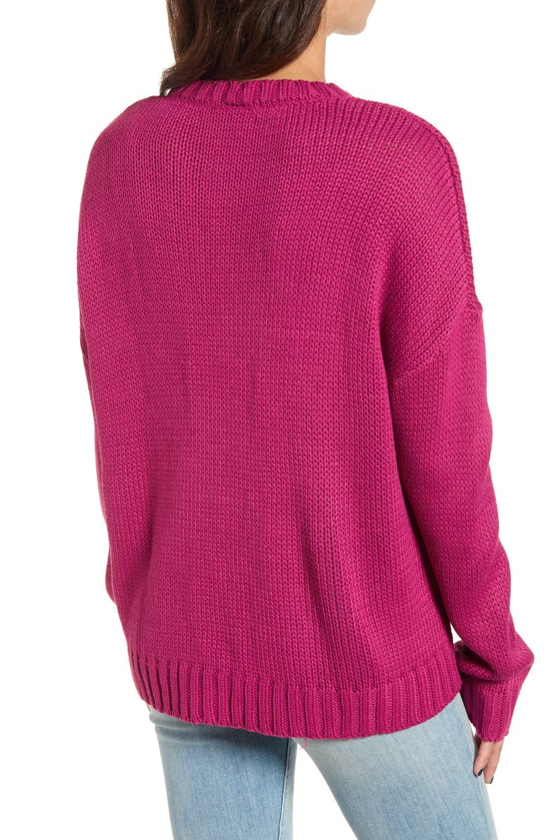 Cotton Emporium Heart Bobble Sweater, Alternate, color, 