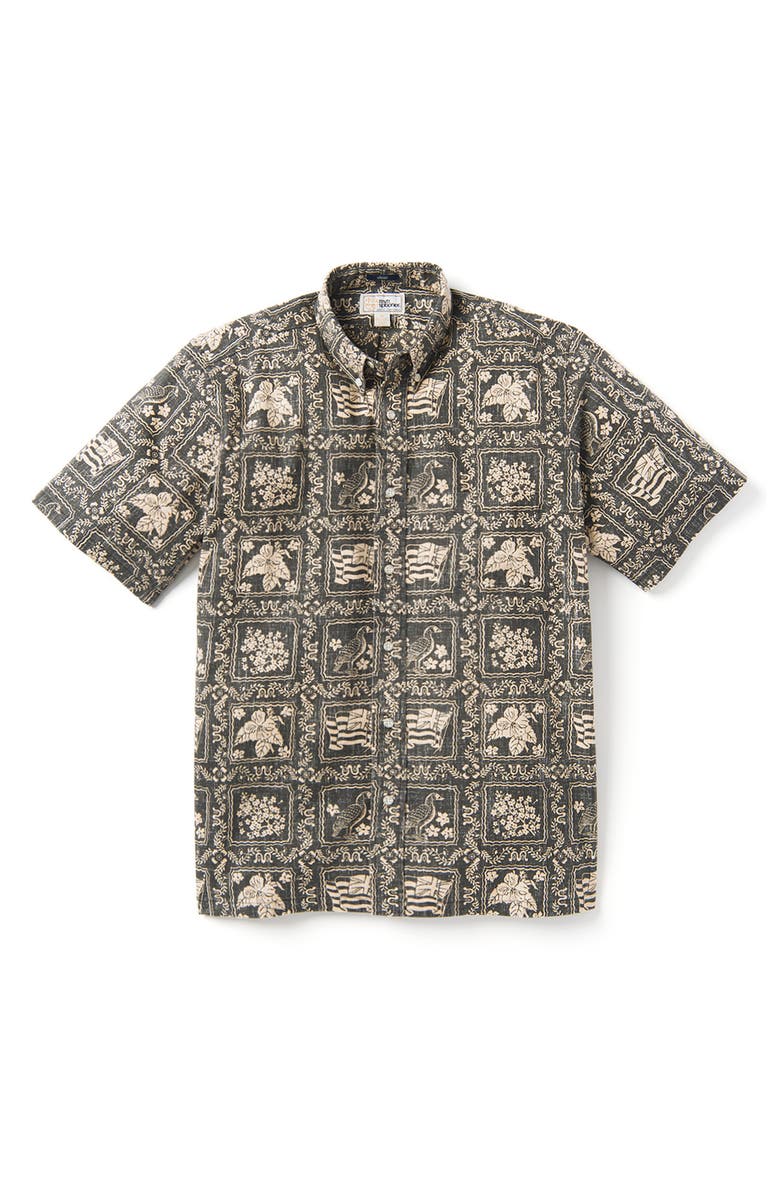 Reyn Spooner Lahaina Sailor Classic Fit Short Sleeve Button-Down Sport Shirt, Main, color, 