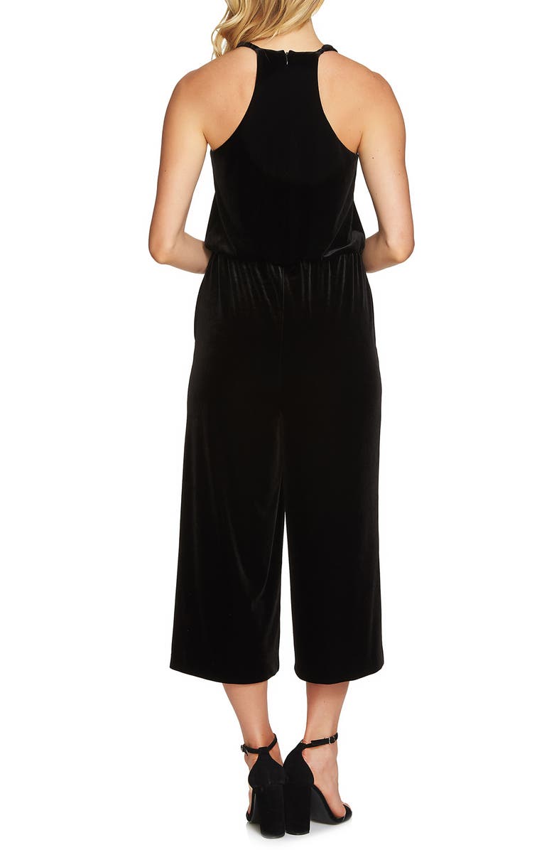 1.STATE Velvet Culotte Jumpsuit, Alternate, color, 