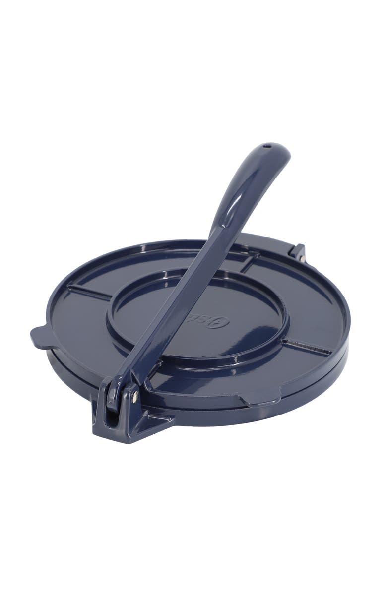 OSTER Ravello 8 Inch Cast Aluminum Round Tortilla Press, Main, color, Dark Blue