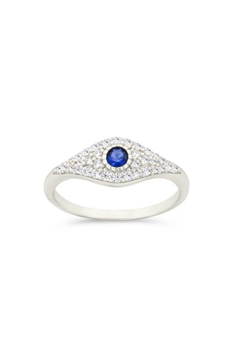 Mozzie Cubic Zirconia Evil Eye Ring
