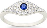 Sterling Forever Mozzie Cubic Zirconia Evil Eye Ring