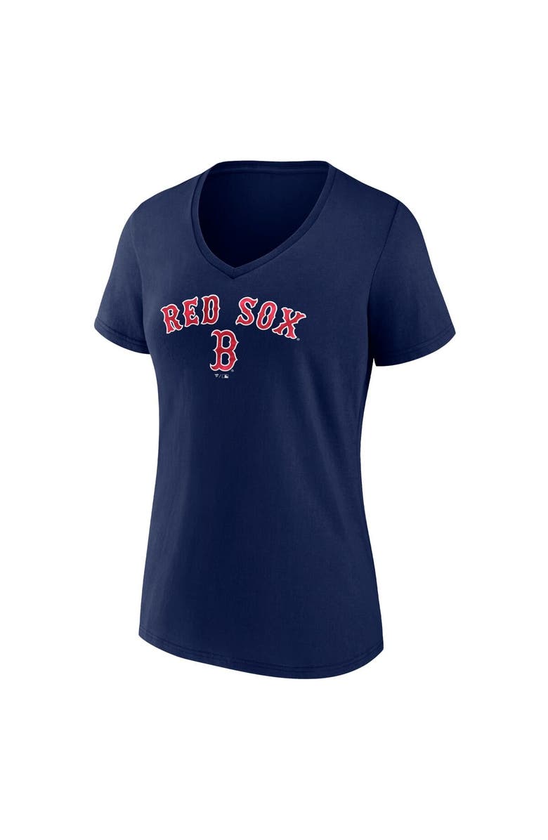 FANATICS Women's Fanatics Navy Boston Red Sox Shine Bright V-Neck T-Shirt, Alternate, color, 