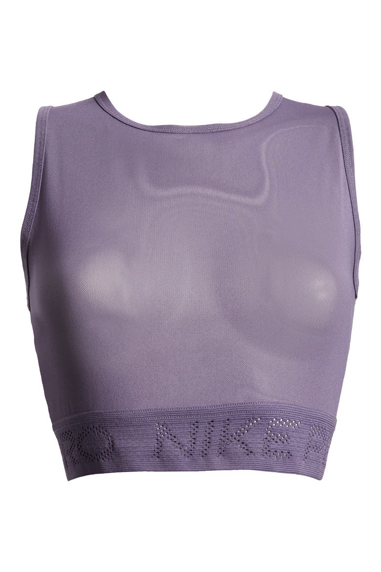 Pro Mesh Crop Tank, Alternate, color, DAYBREAK/ WHITE