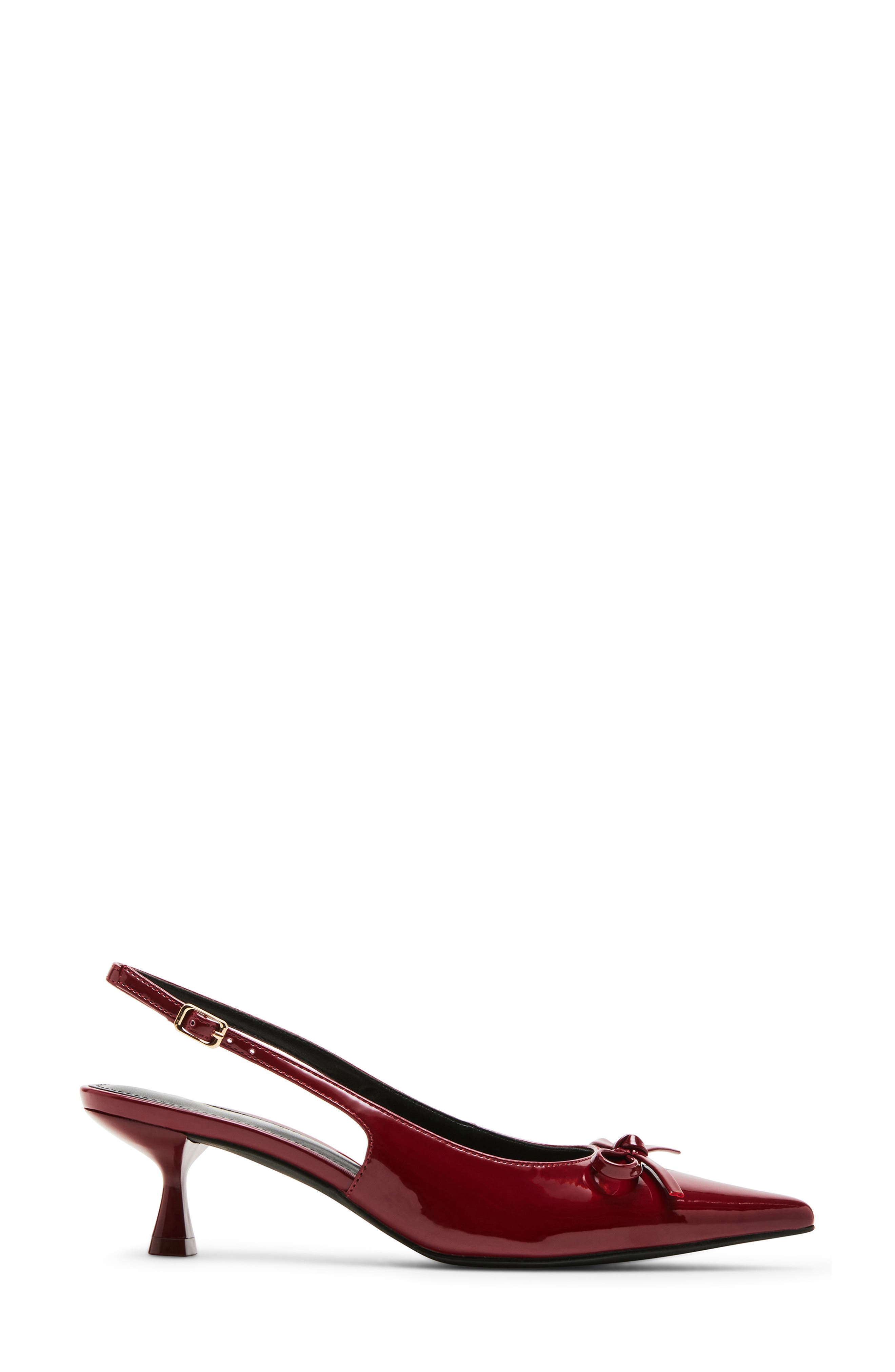 Vogue Pointed Toe Slingback Pump, Alternate, color, DARK CHERRY PATENT