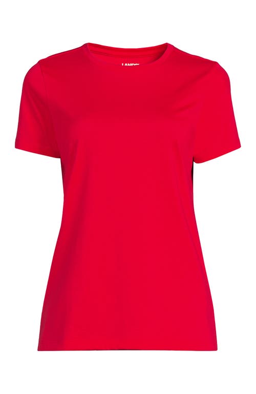 Lands' End Relaxed Supima Cotton Crew Neck T-shirt In Berry Rouge