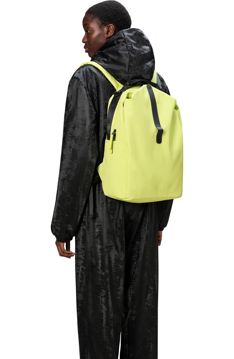 Rains Waterproof Clip Front Backpack, Alternate, color, Acid