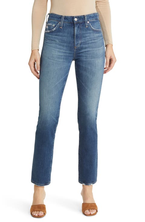 Mari High Waist Slim Straight Leg Jeans (14 Years Metaphor)