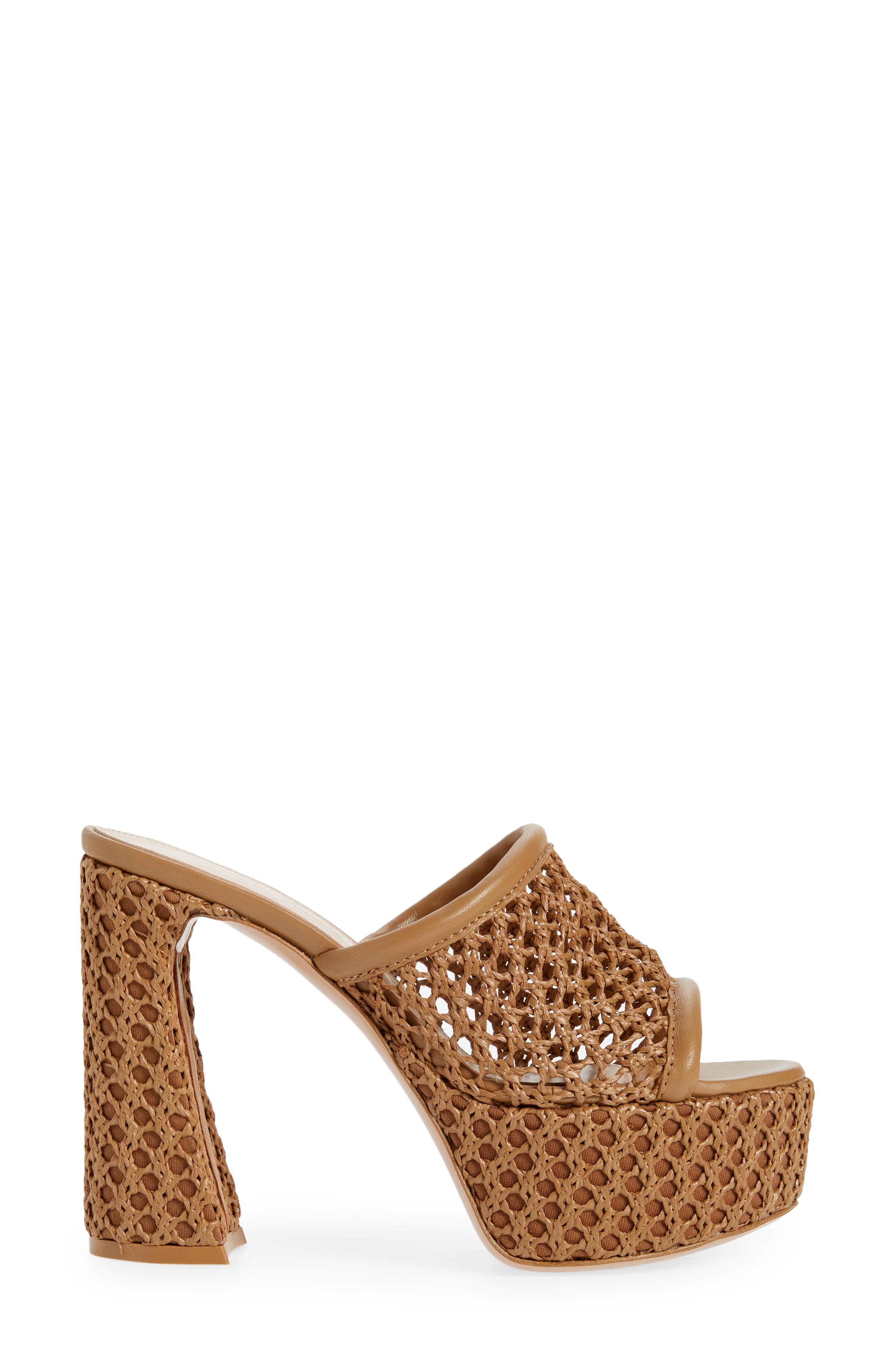 Gianvito Rossi Woven Platform Sandal, Alternate, color, 
