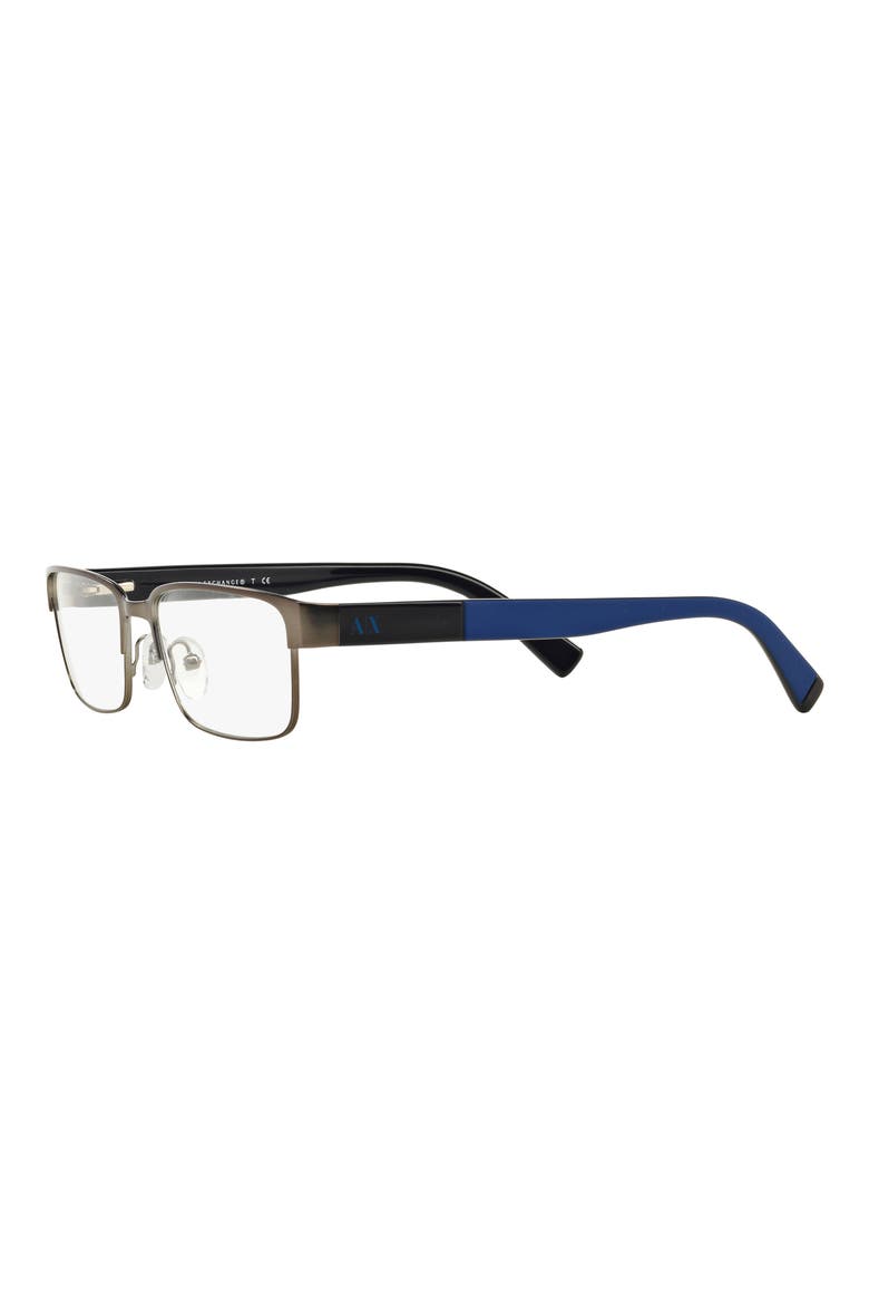 54mm Rectangle optical glasses, Alternate, color, MATTE GUNMETAL