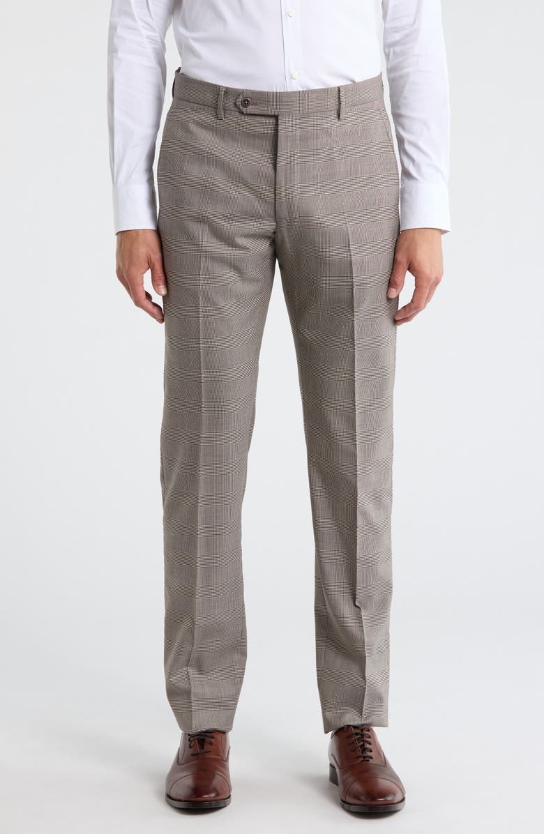 Zanella Noah Cotton Dress Pants, Main, color, Espresso