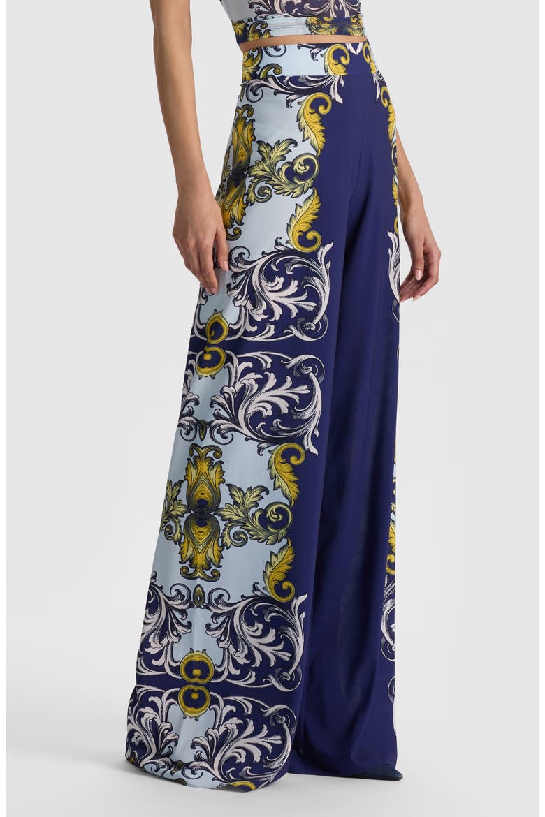 Athena Scarf Print Wide Leg Pants, Alternate, color, ANTIQUE SCROLL