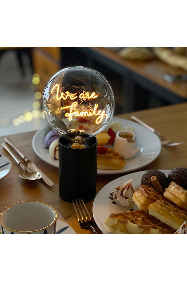 We Are Family Portable Table Lamp, Alternate, color, Blue