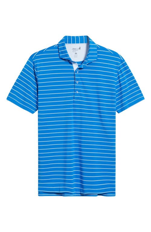 Johnnie-o Kerwin Stripe Prep-formance Golf Polo In Palisades Blue