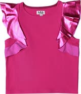 MIA New York Kids' Flutter Sleeve Top