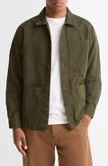 Barbour Tartan Trim Washed Cotton Shirt Jacket