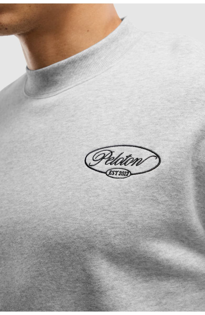 Peloton Soft Fleece Mock Neck Sweatshirt, Alternate, color, Heather Grey