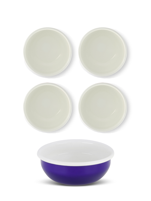 Elifle Two Tone Enamel Cereal Bowl In Gray