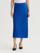 Misook Raised Geometric Soft Knit Maxi Skirt