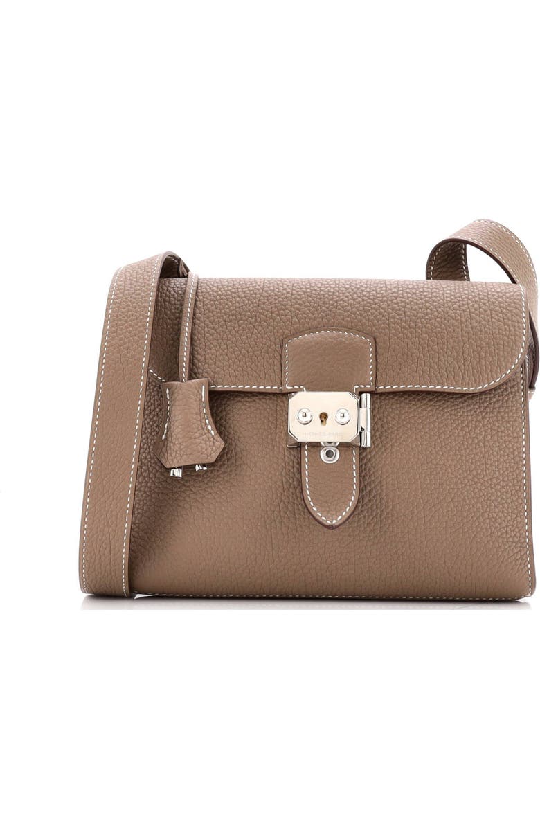 Pre-Owned Hermes Sac a Depeches Messenger Bag Togo 21, Main, color, Etoupe