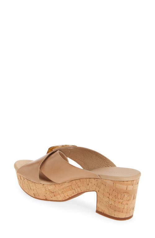 Chocolat Blu Grita Platform Sandal In Sand Leather