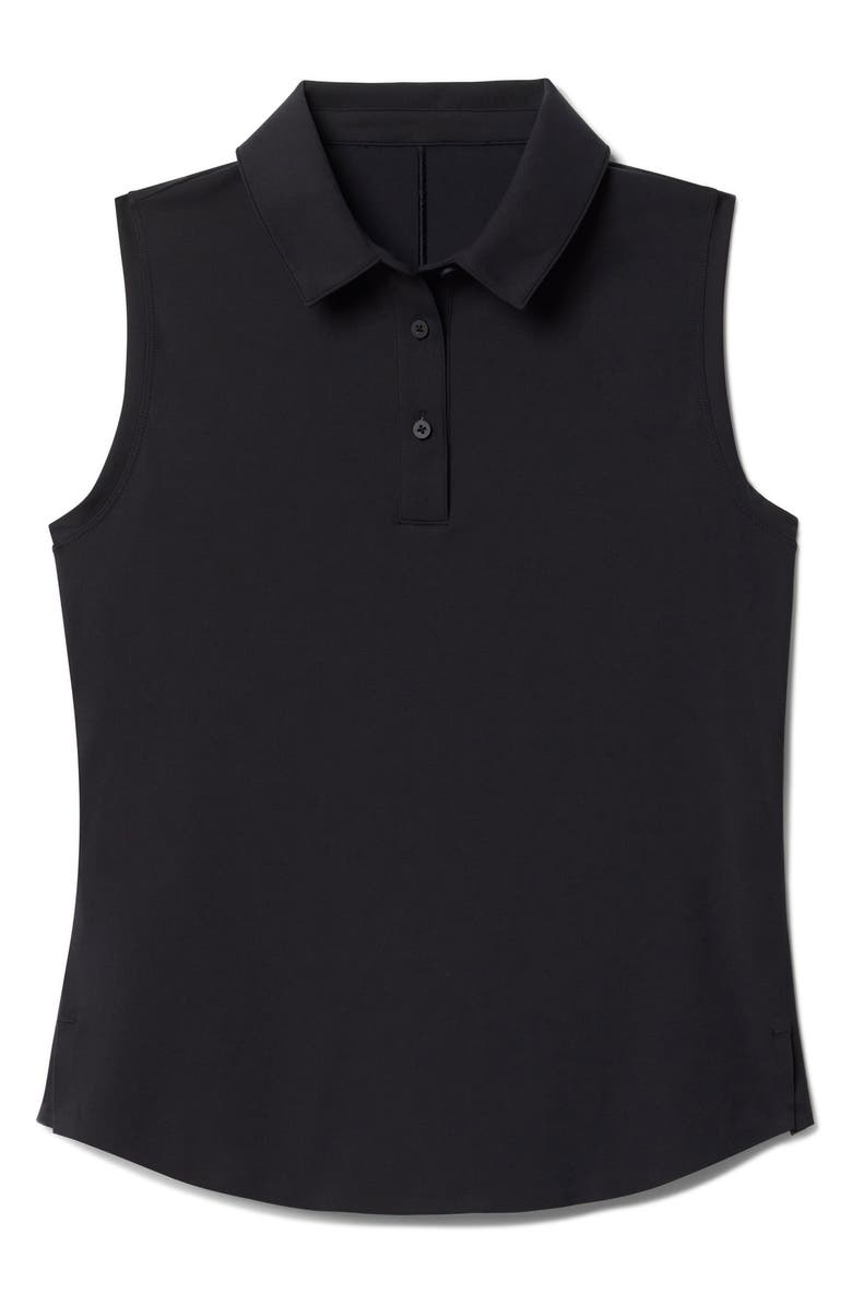 Rhone Course to Court Sleeveless Polo, Alternate, color, Black