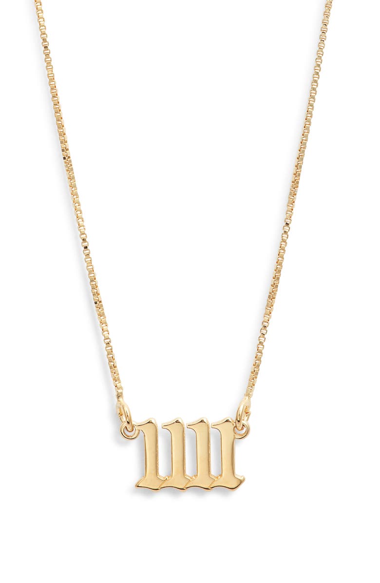 Child of Wild Synchronistic 1111 Pendant Necklace, Main, color, Gold