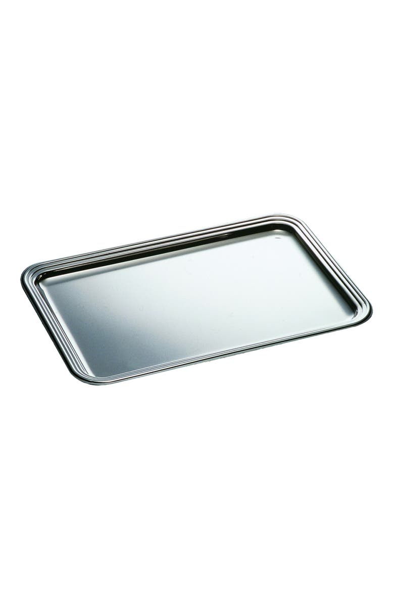 Mepra Palace Rectangular Serving Tray, Main, color, Silver
