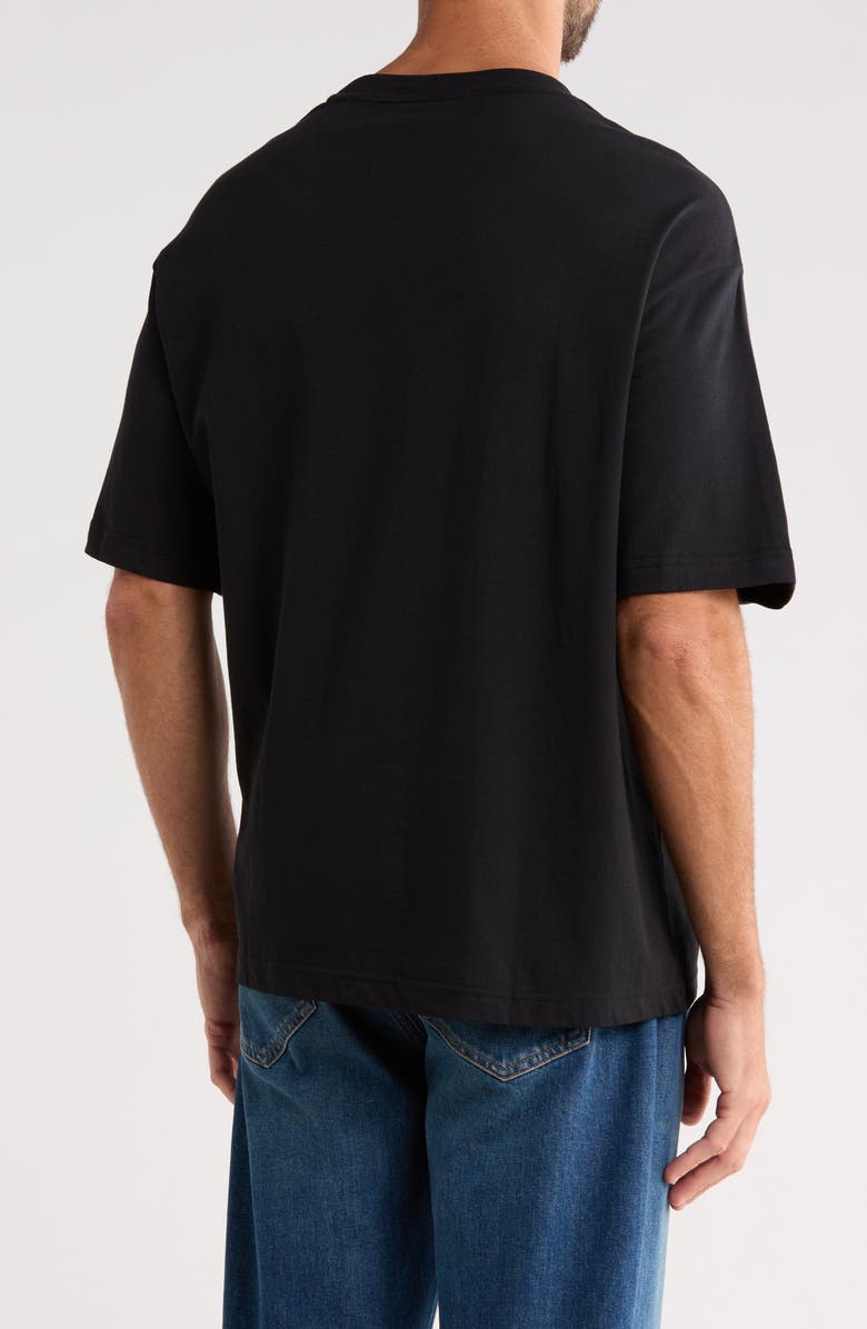 Calvin Klein Relaxed Arch Logo Cotton T-Shirt, Alternate, color, Black