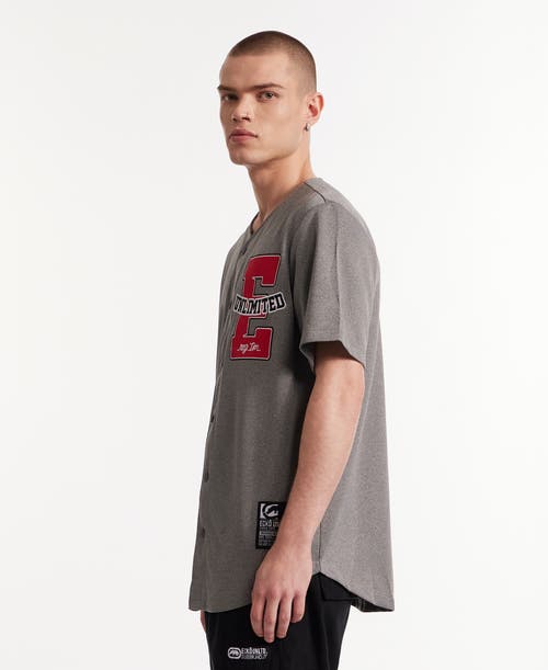 Ecko Unltd . The Dinger Button Front Top In Marled Grey