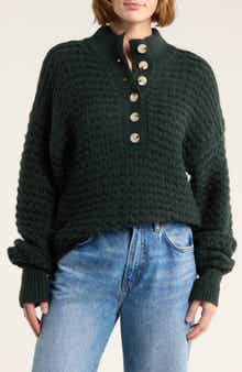 FRNCH Rym Half Button Sweater