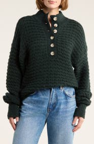 FRNCH Rym Half Button Sweater