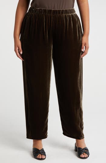 Eileen Fisher Velvet Lantern Ankle Pants