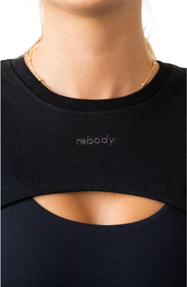 Rebody Active Sport X Shrug Sweatshirt, Alternate, color, Metropolis Black/Slate