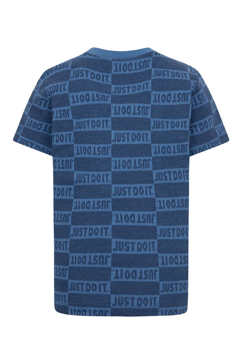 Kids' Jacquard Knit T-Shirt, Alternate, color, MIDNIGHT NAVY