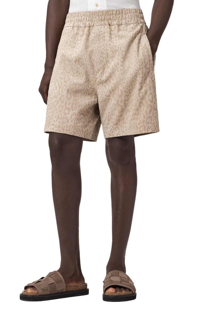 AllSaints Hockley Suede Shorts, Main, color, Pasilla Brown