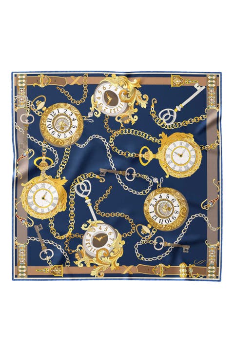Like Clockwork - Silk Pocket Square for Men