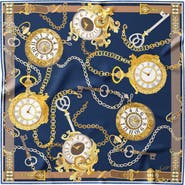 Elizabetta Like Clockwork - Silk Pocket Square for Men