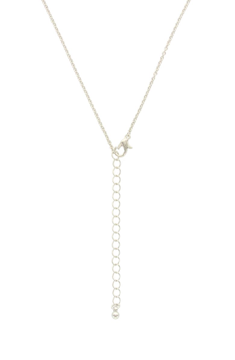 OLIVIA WELLES Pavé Circle Pendant Necklace, Alternate, color, Silver