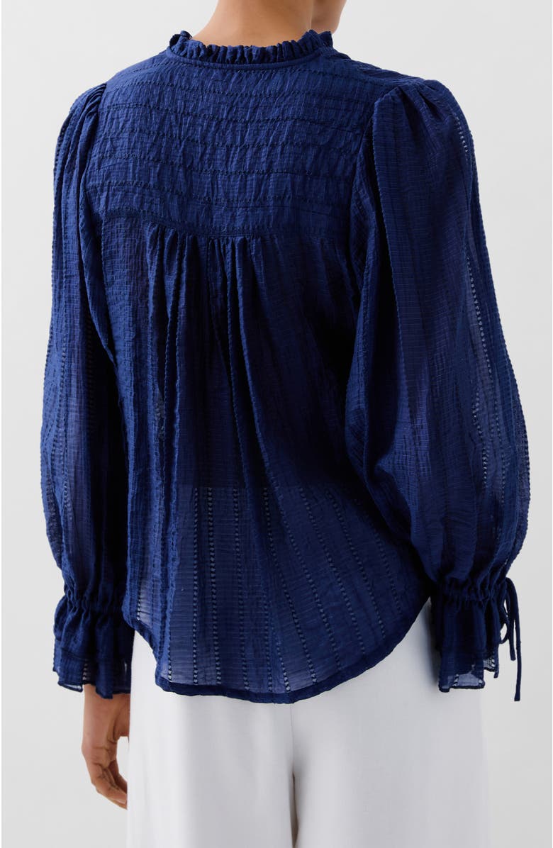 Scalpers Volum Smock Tee, Alternate, color, Navy