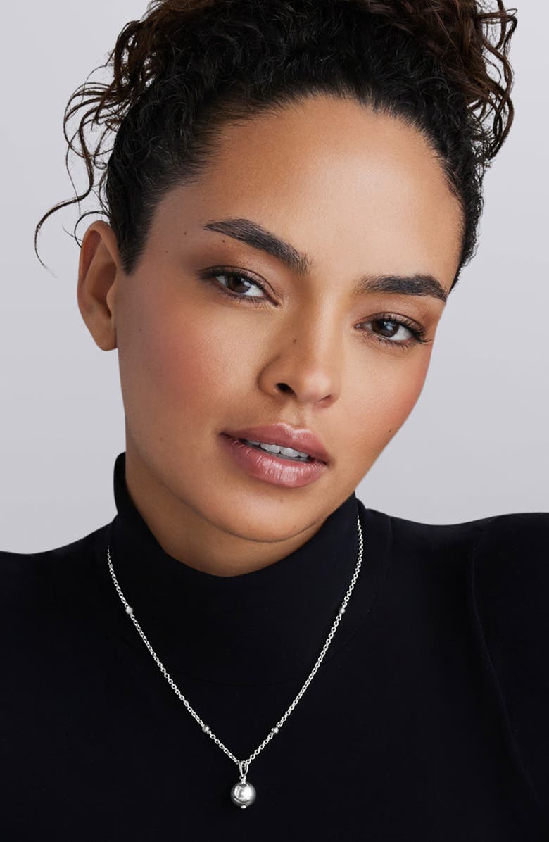 LAGOS Caviar Bubbly Ball Pendant Necklace, Alternate, color, Silver